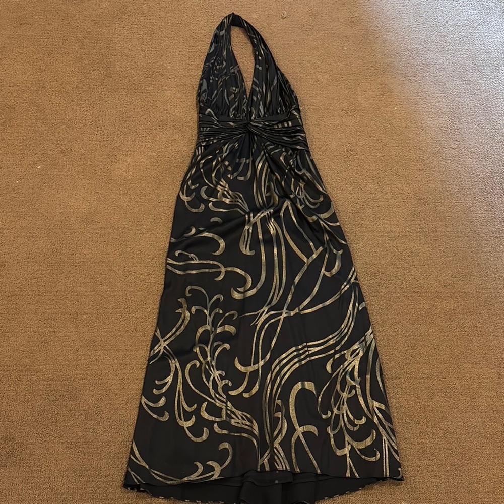 Tadashi Shoji Cream Halter Sundress Cocktail